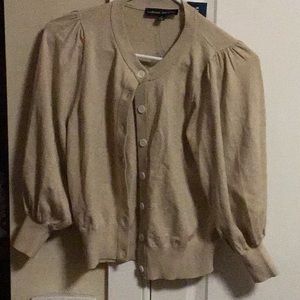 Catherine Malandrino Cream Quarter length sleeve sweater.